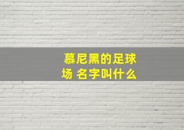 慕尼黑的足球场 名字叫什么